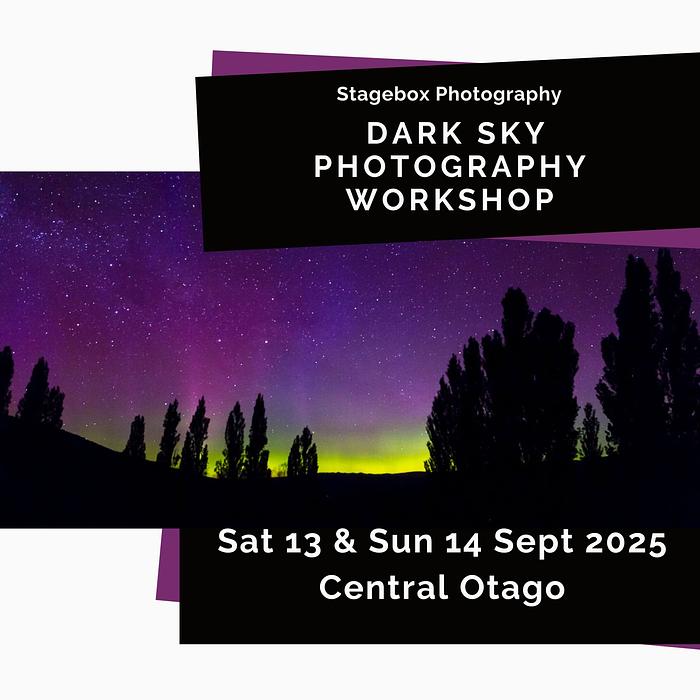 DARK SKY ASTRO PHOTOGRAPHY & DARK SKY EDITING WORKSHOP WEEKEND - 13 & 14 Sept 2025 Bannockburn logo